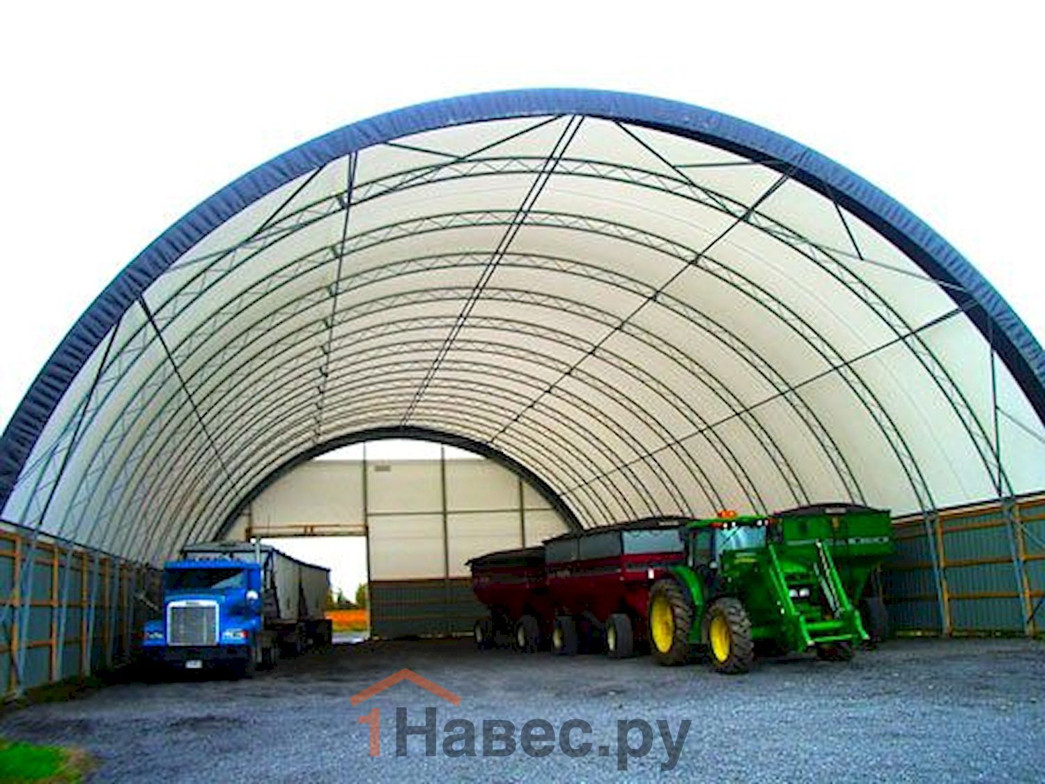 Арочный склад-навес